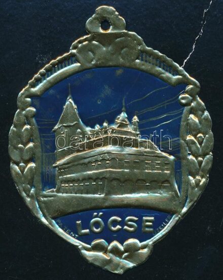1916 Lőcse, dombornyomott fém karácsonyfadísz. 5 cm