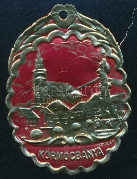 1916 Körmöcbánya, dombornyomott fém karácsonyfadísz. 5 cm