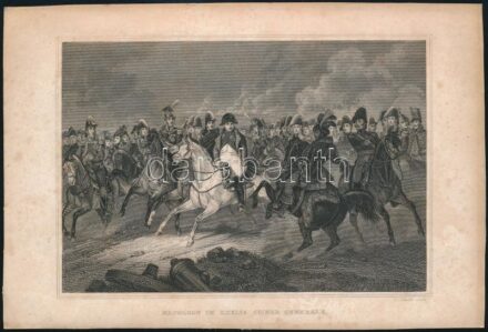 cca 1850 Napoleon tábornokai között acélmetszet. 13x10 cm