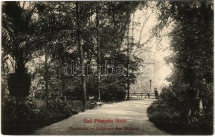 1909 Pöstyén-fürdő, Kúpele Piestany; parkrészlet / park