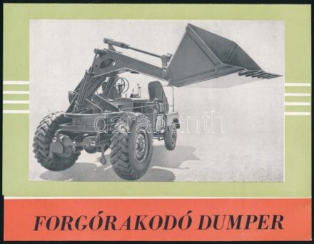 Vörös Csillag Traktorgyár forgórakodó dumper prospektus