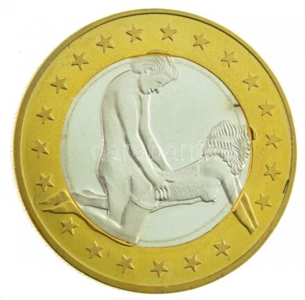 DN '6 Sex Euros' erotikus bimetál zseton T:PP