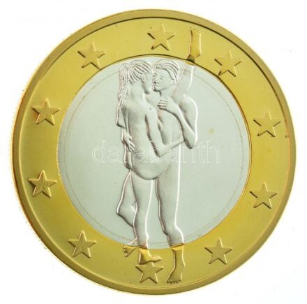 DN '6 Sex Euros' erotikus bimetál zseton T:PP