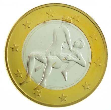 DN '6 Sex Euros' erotikus bimetál zseton T:PP