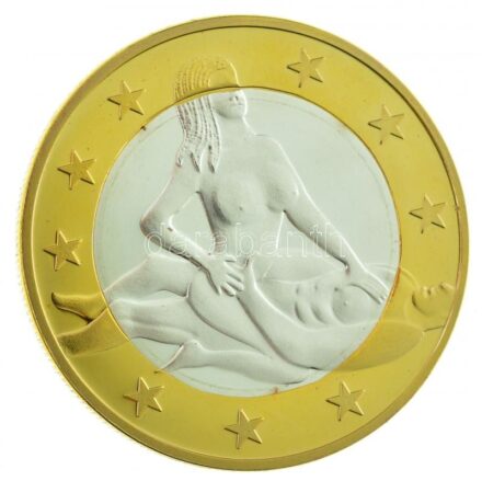 DN '6 Sex Euros' erotikus bimetál zseton T:PP