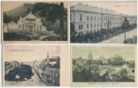21 db RÉGI történelmi magyar város képeslap vegyes minőségben: ERDÉLY + FELVIDÉK / 21 pre-1945 historical Hungarian town-view postcards in mixed quality from the Kingdom of Hungary: TRANSYLVANIA + UPPER HUNGARY (now Slovakia)