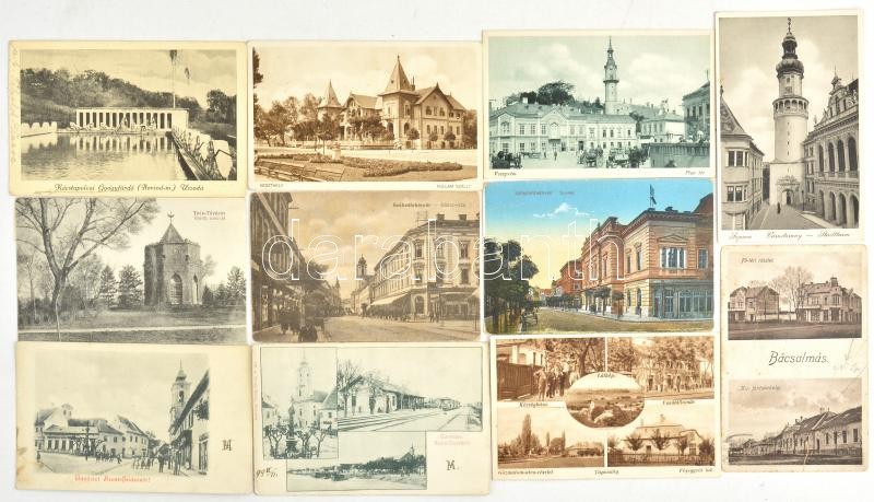 80 db RÉGI magyar város képeslap vegyes állapotban / 80 pre-1950 Hungarian town-view postcards in mixed condition - Image 2