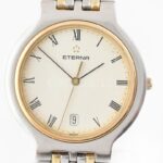 Eterna, quartz, férfi karóra, működik, apró karcokkal, d:35mm