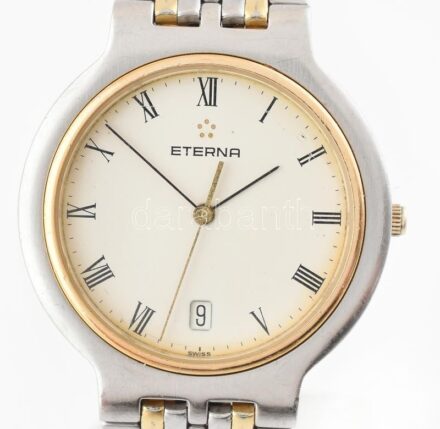 Eterna, quartz, férfi karóra, működik, apró karcokkal, d:35mm