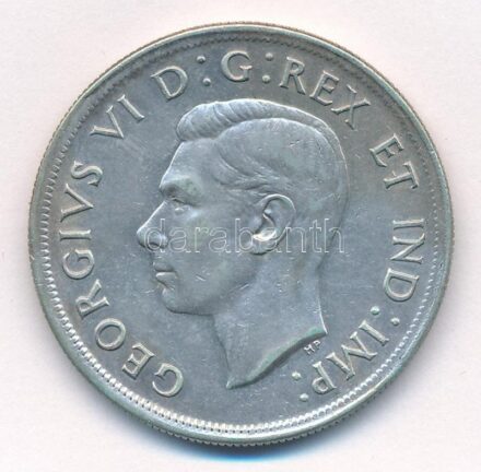 Kanada 1939. 1$ Ag 'VI. György' T:2 Canada 1939. 1 Dollar Ag 'George VI' C:XF Krause KM#38