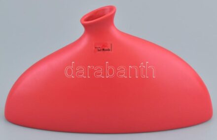 Bel Mondo design kerámia váza, tűzpiros, hibátlan, etikettel jelzett, m:18cm