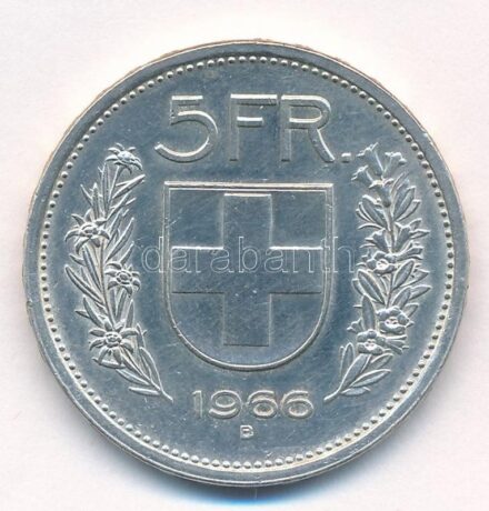 Svájc 1966B 5Fr Ag T:1- Switzerland 1966B 5 Francs Ag C:AU Krause KM#40