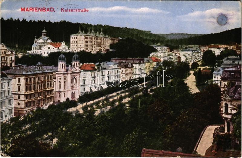 Marianske Lazne, Marienbad; Kaiserstrasse / street, synagogue (EK)
