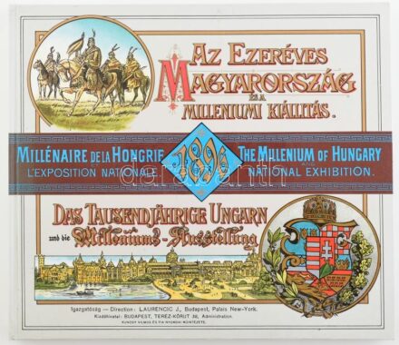 Az ezeréves Magyarország és a milleniumi kiállítás. Szerk.: Piványi Ernő et al. Bp., (1990), Téka. Számos érdekes képpel és illusztrációval, magyar, angol, német, francia nyelven. Kiadói kartonált papírkötés. 1896-os Kunosy