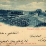 1900 Kolozsvár, Cluj; Országúti vashíd a pályaudvar felett, vasútállomás. Dunky Fivérek cs. és kir. udvari fényképészek műterméből / railway station, bridge (r)