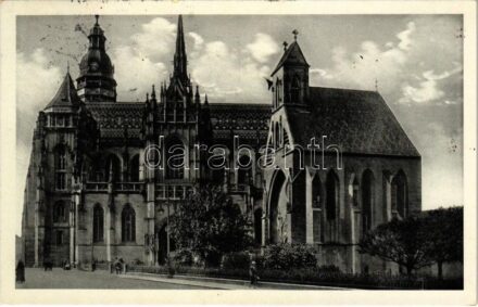 1938 Kassa, Kosice; Dom a kaplnka Sv. Michala / Székesegyház és Mihály kápolna / cathedral and chapel + '1938 Kassa visszatért' So. Stpl.