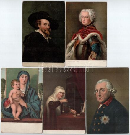 10 db RÉGI Stengel litho képeslap / 10 pre-1945 Stengel litho postcards