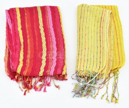2db indiai sál, sárga, piros, 47x150, 68x170cm