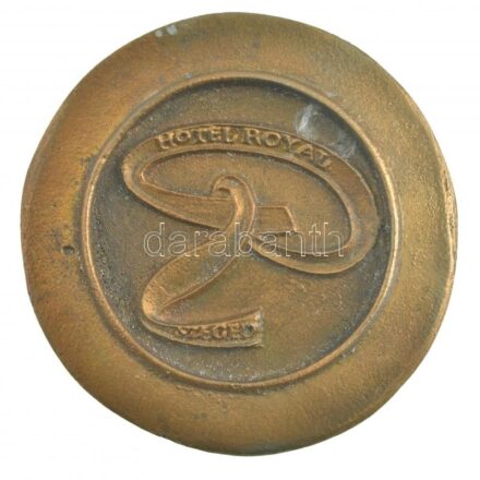 DN 'Hotel Royal Szeged' öntött Br emlékérem (53mm) T:2