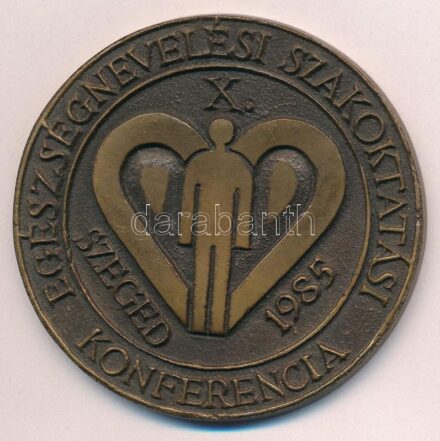 1985. 'Egészségnevelési Szakoktatási Konferencia - Szeged 1985' Br emlékérem (67mm) T:1-
