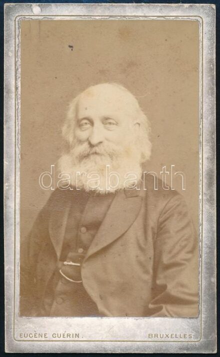 cca 1880 Idős férfi portréja, keményhátú fotó 10,5×6 cm