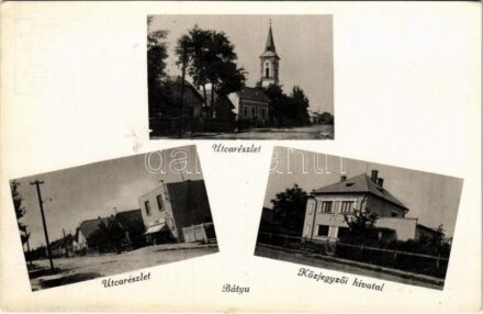 Bátyú, Batyovo, Batovo, Batiovo; utca, templom, közjegyzői hivatal / streets, church, notary's office