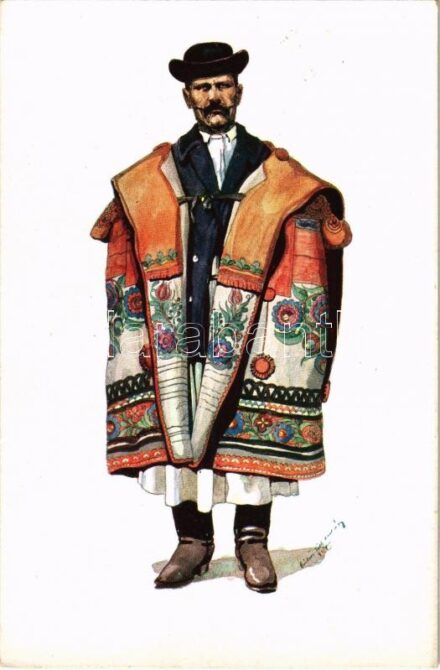 Kanász cifraszűrben, Somogy megye / Hungarian folklore s: Csikós Tóth András