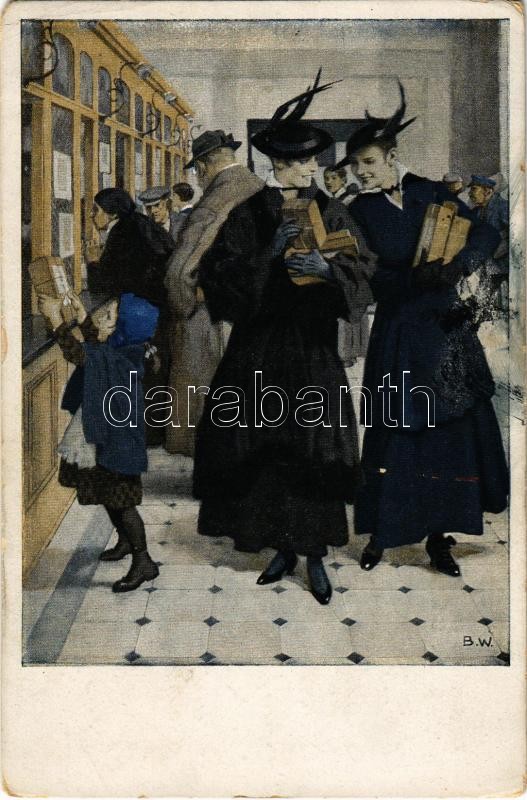 1917 Liebesgaben. Kriegspostkarten von B. Wennerberg Nr. 15. / WWI German military art postcard s: B.W. (Rb)