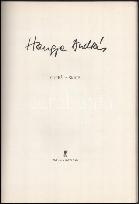 Hangya András (1912-1988): Crtezi, skice. Újvidék, 1960, Forum. Délszláv nyelvű bevezetővel, Hangya András műveinek reprodukcióival. - Image 2