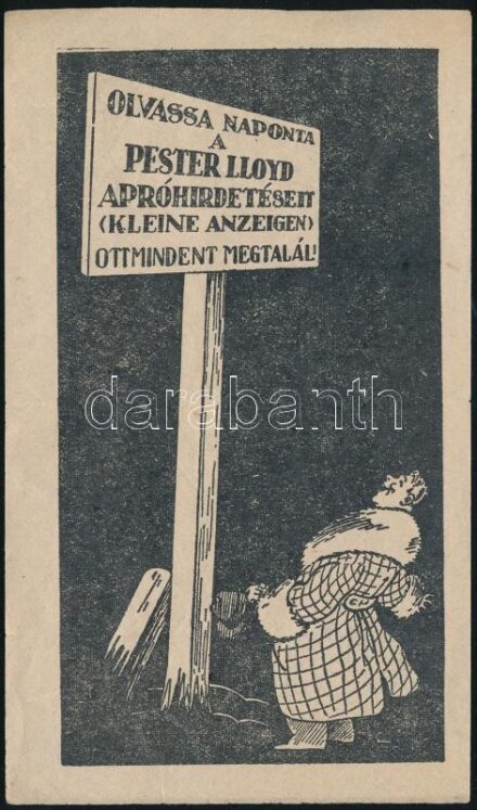 Pester Lloyd számolócédula, hajtott