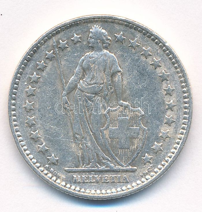 Svájc 1939B 2Fr Ag T:2- patina Switzerland 1939B 2 Francs Ag C:VF patina Krause KM#21 - Image 2