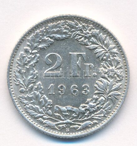 Svájc 1963B 2Fr Ag T:1-,2 Switzerland 1963B 2 Francs Ag C:AU,XF Krause KM#21