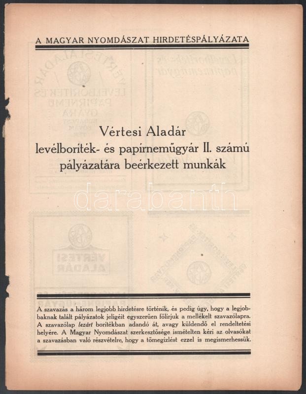cca 1922-1930 Rigler J. E. Papírneműgyár és Magyar Nyomdászat 2 db reklámkiadványa - Image 4