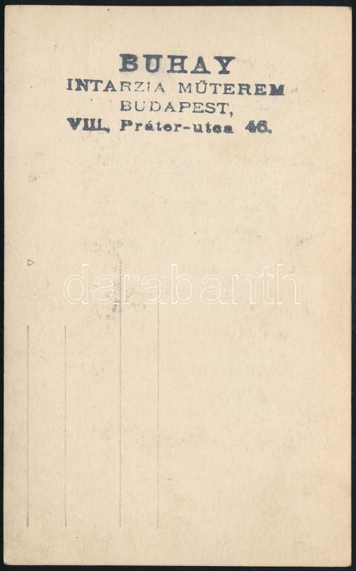 cca 1920-1930 Buhay Intarzia Műterem fotója, hátoldalon pecsételve, 13,5×8 cm