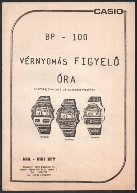 cca 1980 3 használati utasítás: vérnyomásmérő óra, kanalas szélmérő, örökíró töltőtoll