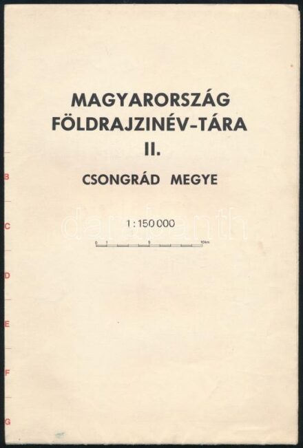 1979 Magyarország földrajzi név tára Csongrad megye. 63x58 cm
