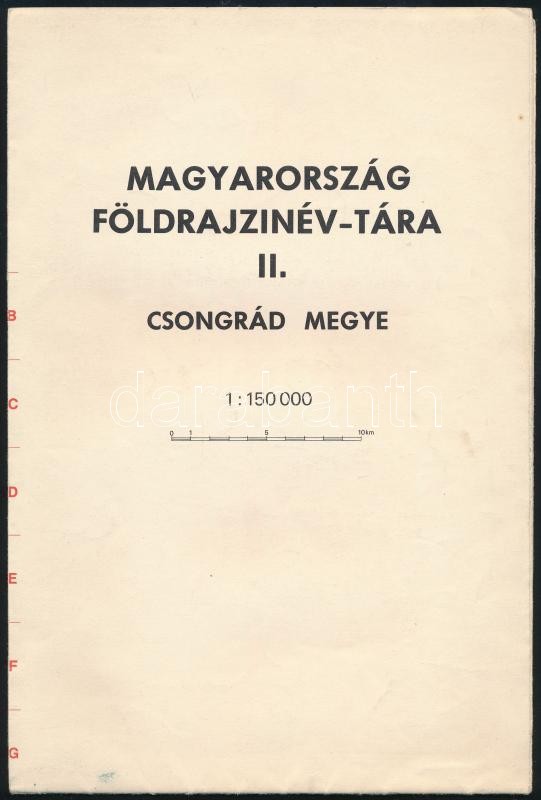 1979 Magyarország földrajzi név tára Csongrad megye. 63x58 cm