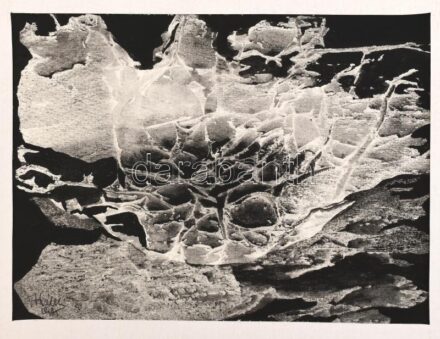 Horváth Iván (1935-): Robbanás (cím nélkül), 1975. Monotípia, papír, jelzett, paszpartuban, 17x23 cm. Soós Imre (1921-2013) műgyűjtő, művészeti író, a Kisgrafika folyóirat szerkesztője, a Magyar Nemzeti Galéria Baráti Köre