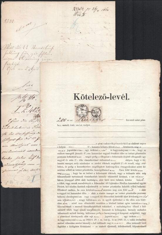 cca 1800-1900 Vegyes iratok, borítékok, levelezőlapok, okiratok, stb. - Image 3