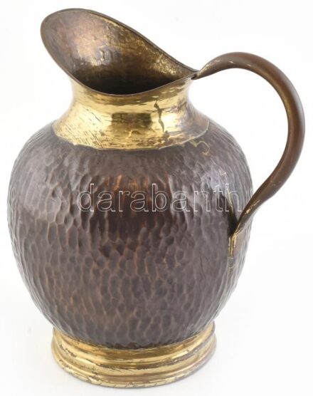 Belga réz kancsó, jelzett, , m:28cm