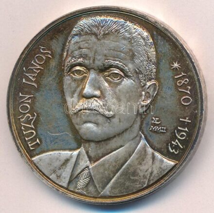 Nagy Lajos (1949-) 2002. 'Tuzson János 1870-1943 / Nyíregyházi Főiskola Botanikus Kert 1972' ezüstözött fém emlékérem (42mm) T:1- patina, hátoldalán filctollal firka