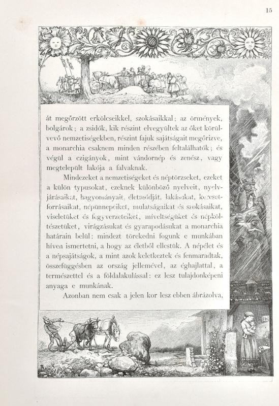 Az Osztrák-Magyar Monarchia írásban és képben. Bevezető kötet. Bp., 1887, Magyar Királyi Államnyomda. Nagyon gazdag egészoldalas, és szövegközti képanyaggal illusztrált. Kiadói dúsan aranyozott, festett egészvászon-kötés, - Image 3