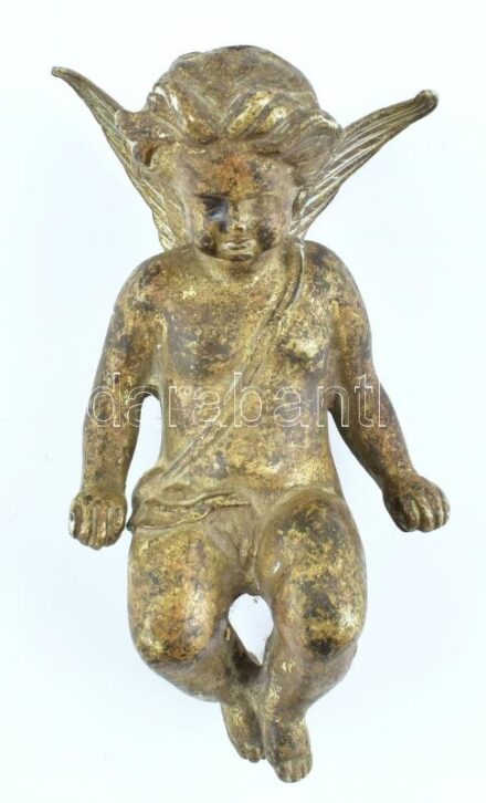 Bronz puttó, sérült, m:13cm