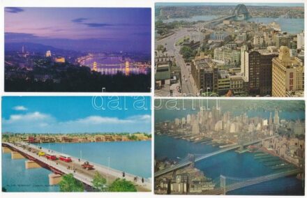 19 db MODERN képeslap hidakkal / 19 modern postcards with bridges