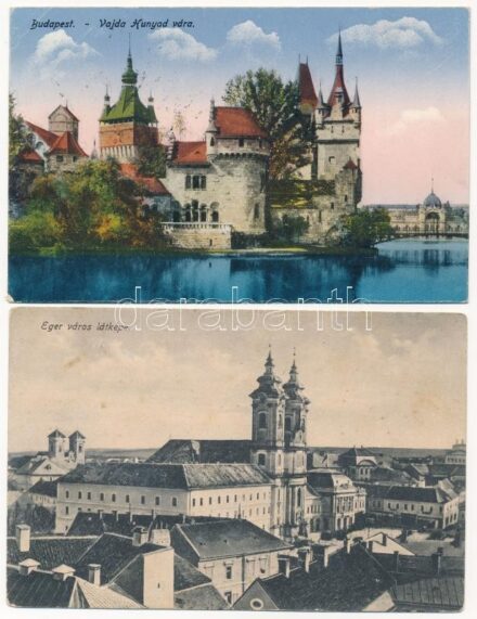 12 db RÉGI történelmi magyar város képeslap vegyes minőségben / 12 pre-1945 historical Hungarian town-view postcards in mixed quality