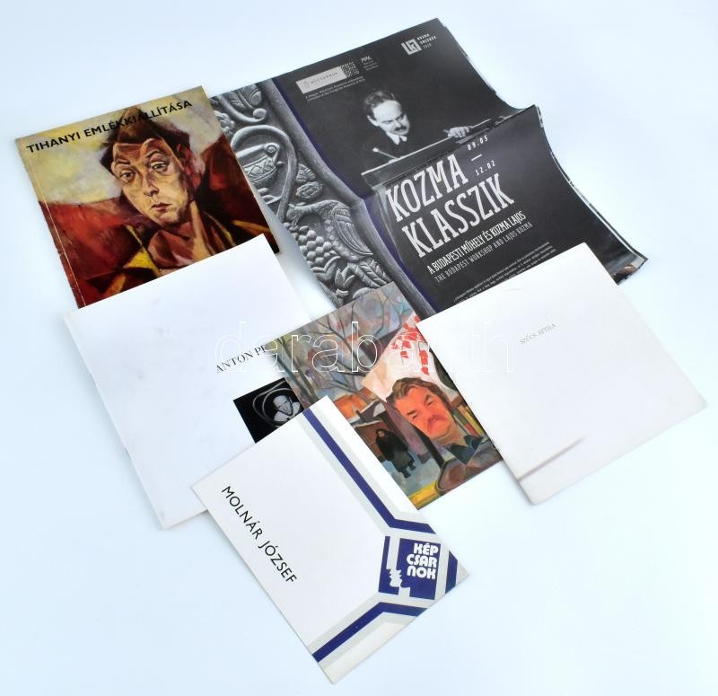 6 db kiállítási katalógus: Kassák, Prinner, Tihanyi, Molnár, Szűcs, Páll Lajos