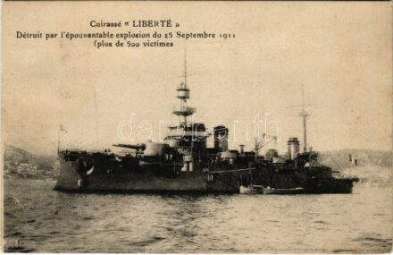 Cuirassé 'Liberté' / French Navy pre-dreadnought battleship (Destroyed by accidental explosion, 25 September 1911)