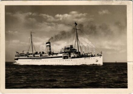 1935 Turbinen-Schnelldampfer 'Kaiser' Hapag Seebäderdienst / Hamburg-America Line (HAPAG) steamship (szakadás / tear)