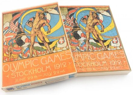 1972 Stockholm 1912 olimpiai játékok puzzle, 200 darabos, teljes.