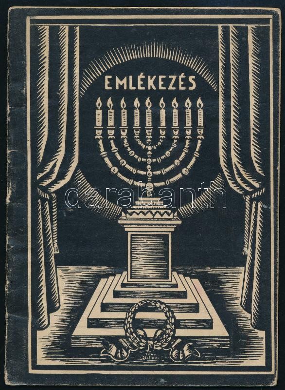 1930 Emlékezés. Judaika halotti emlék könyv 16p.